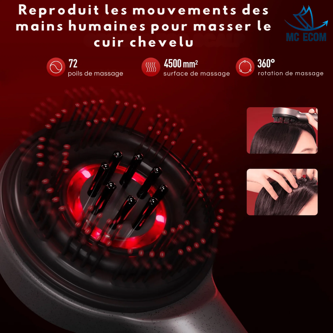 CapiGlow BREO • Brosse massante pour cuir chevelu