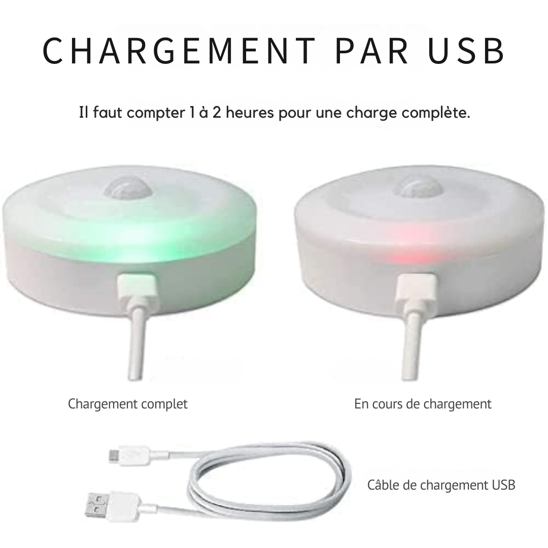 Lampe LED Rechargeable avec Détection de Mouvement  (1 ACHETÉE = 1 OFFERTE)