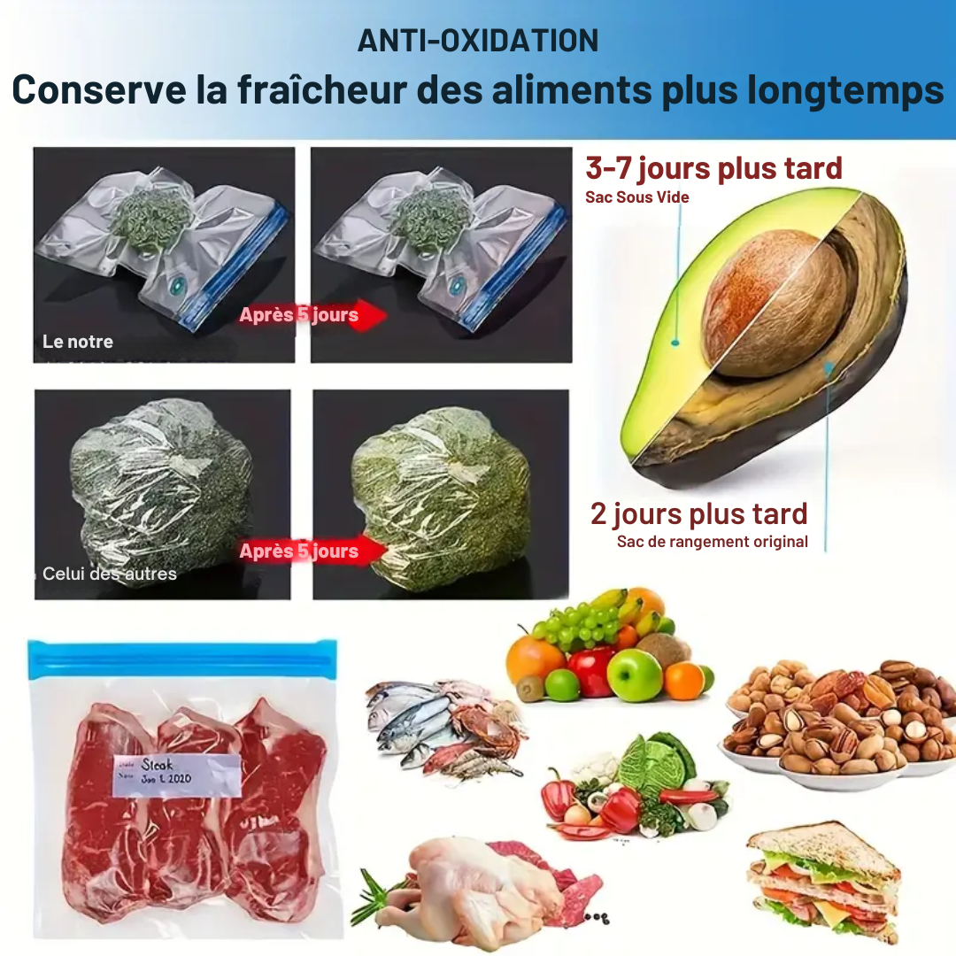 SaveIt™! Scelleuse alimentaire + Lot de 5 sacs alimentaires