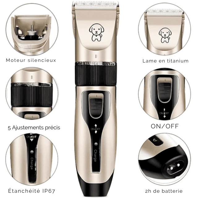 🤩Tondeuse professionnelle pour animaux + Set complet d'accessoires🤩 - En Stock - MC ECOM Tahiti