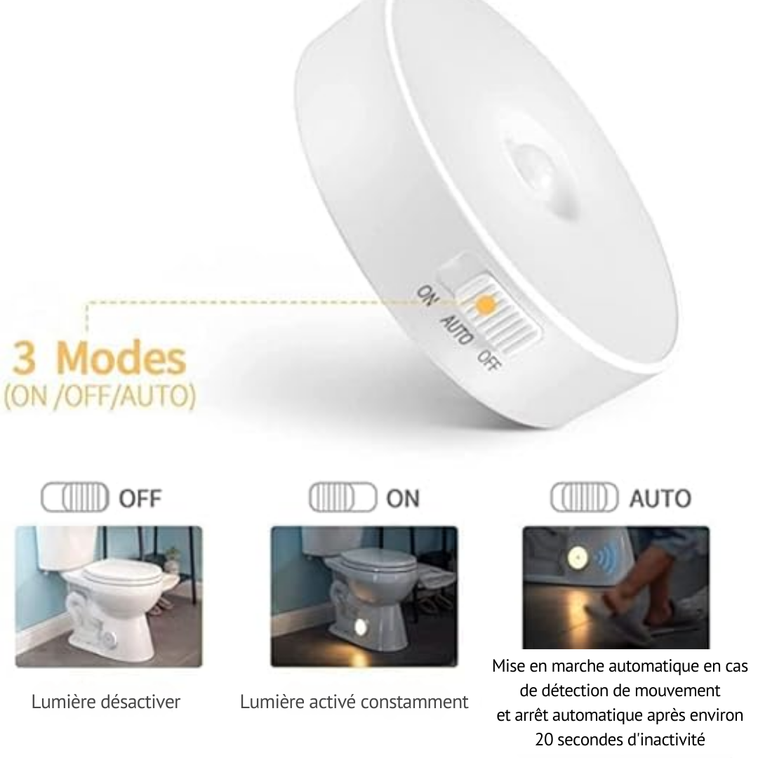 Lampe LED Rechargeable avec Détection de Mouvement  (1 ACHETÉE = 1 OFFERTE)