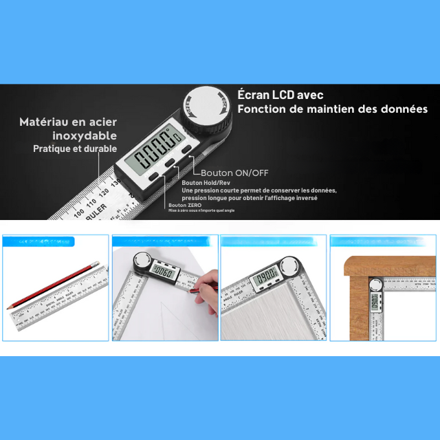 📐Règle d'angle à affichage numérique📏