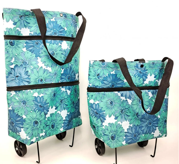 Sac de courses pliable avec roulettes🤩 - En précommande - MC ECOM Tahiti