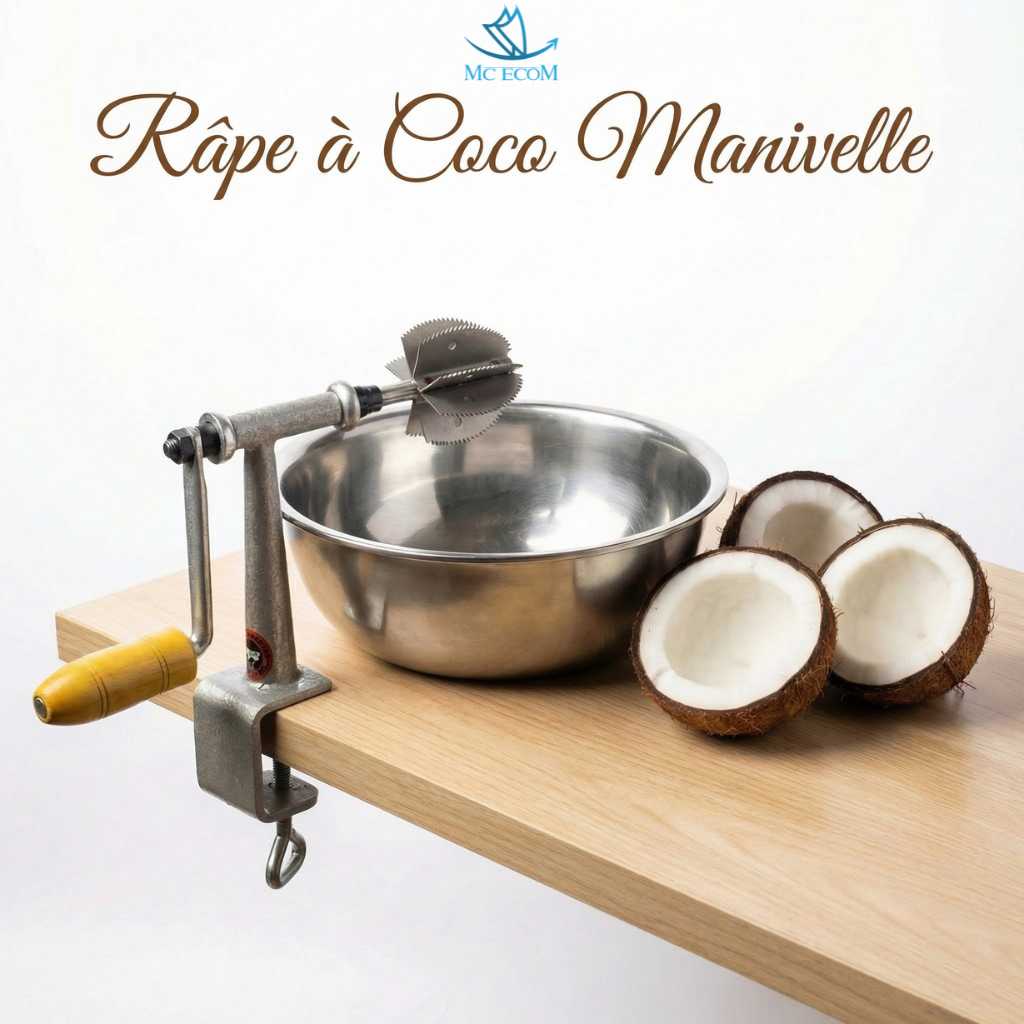 Râpe à Coco Manivelle – avec protège-lame
