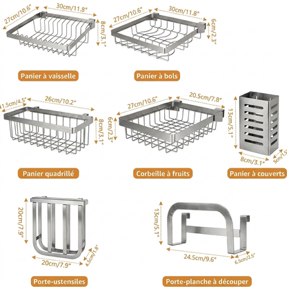 Egouttoir à Vaisselle Extensible Acier Inoxydable