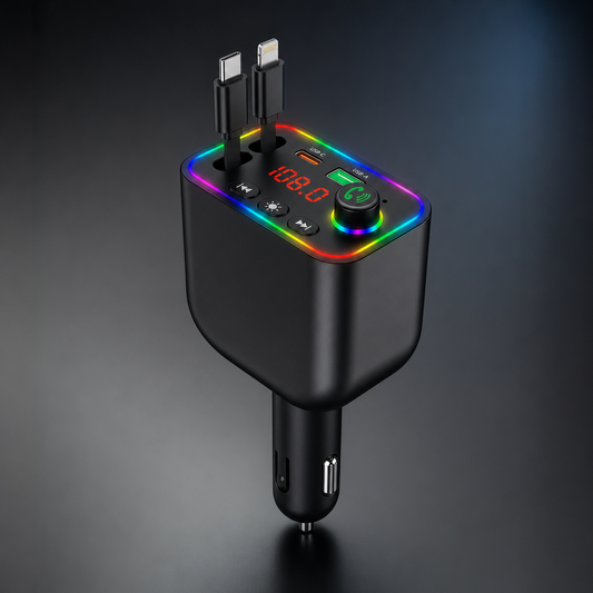VoltGlow 4-en-1 adaptateur allume-cigare, vue studio