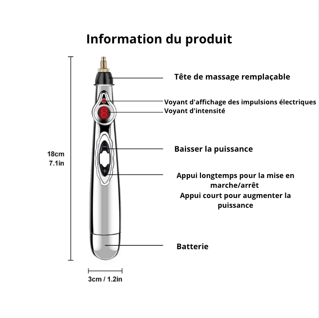 Stylo d'acupuncture - En stock - MC ECOM Tahiti